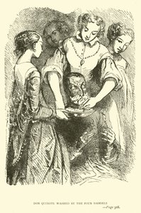 Don Quichotte lavé par les quatre demoiselles - John Gilbert